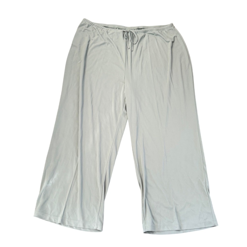 AVENUE Light Blue Polyester Wide Leg Cropped Pants Size‎ 26/28